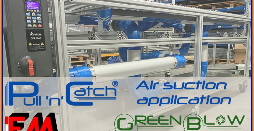 PULL'n'CATCH® for contaminated air filtration in processing with hotmelt glue. Avoid contaminated air come into contact with operators.